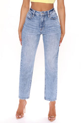 Makin' Moves Slim Mom Jeans - Medium Blue Wash Ins Street
